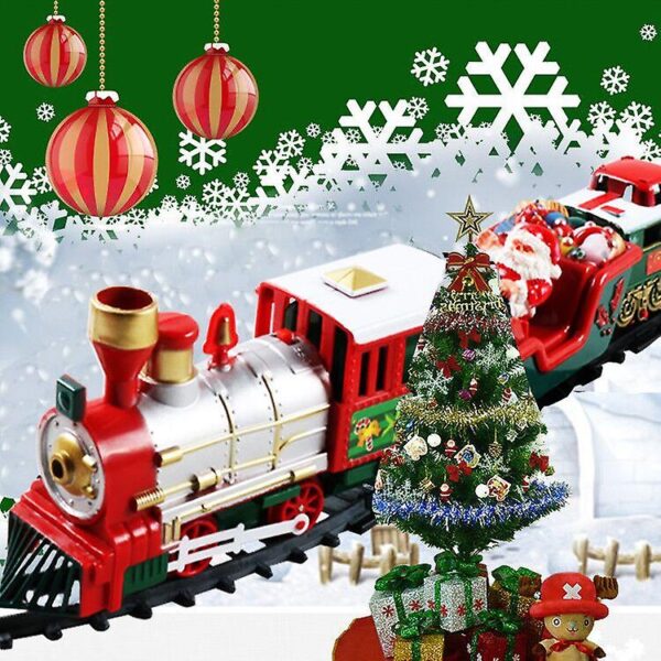 Christmas Train Toy, Surround The Tree, Electric Train, With Lights And Sounds. - Image 3